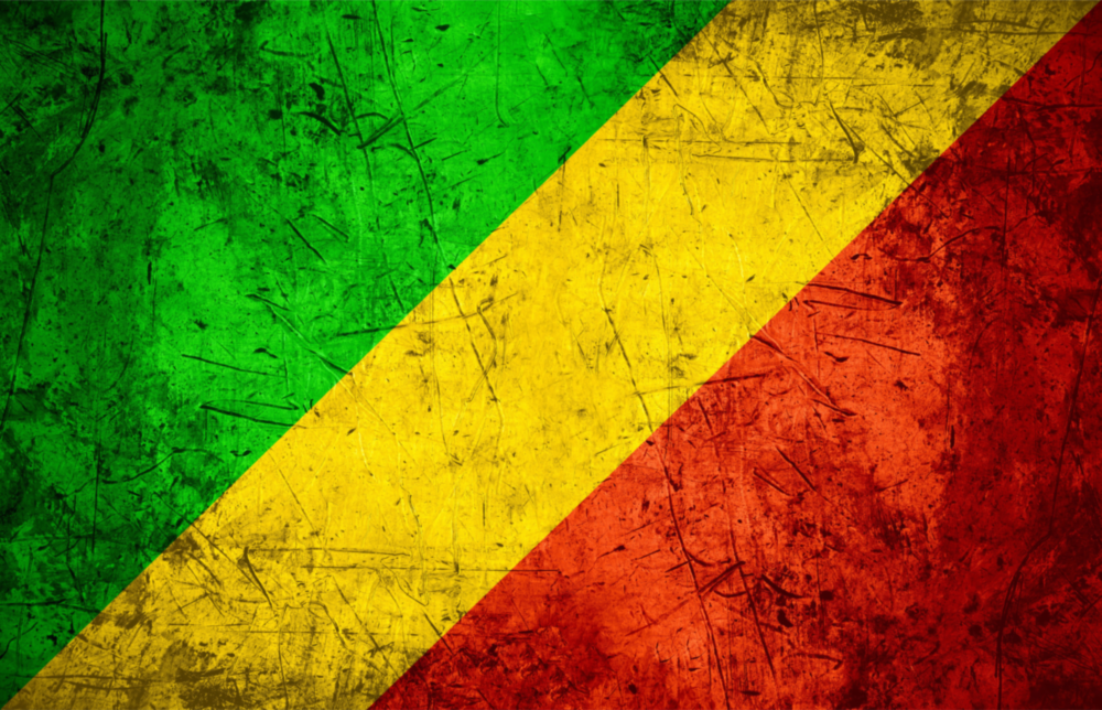 Flag of Republic of the Congo Glass Wall Art