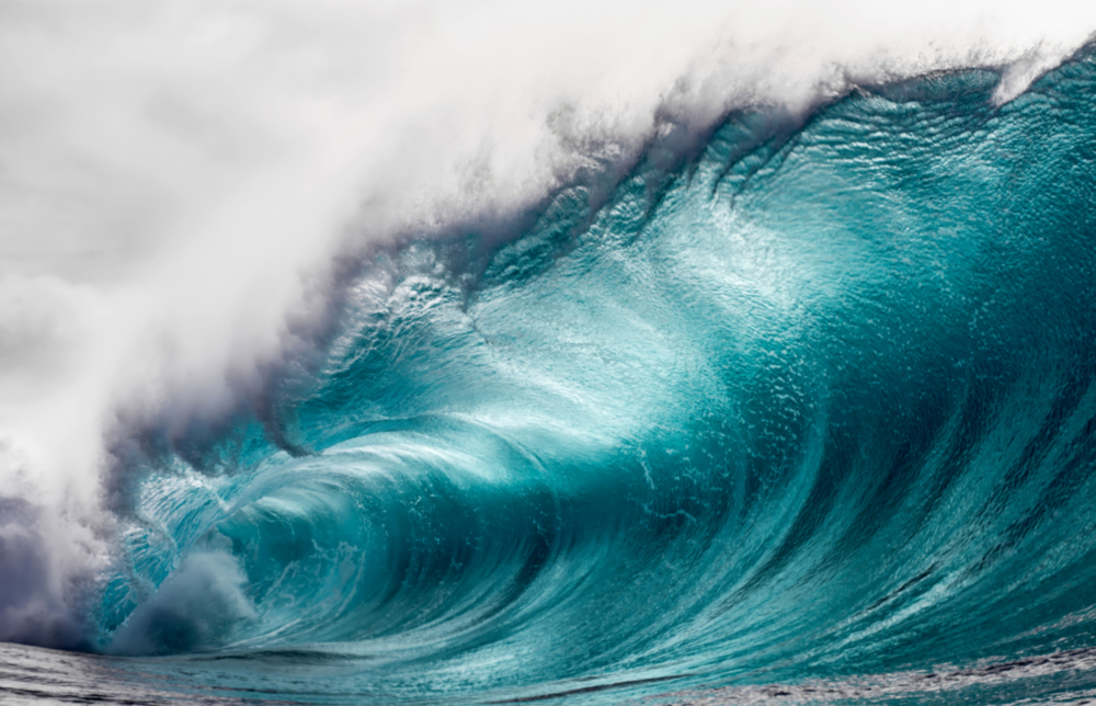 Wave Glass Wall Art