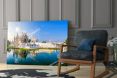 Thailand cinematic landmark glass wall art in luxury dining room