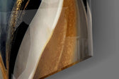 Baroque luxury flame glass wall art in designer hallway