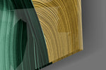Painterly luxury ribbon glass wall art in designer hallway