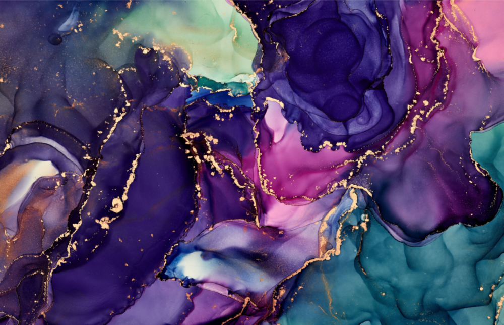 Ethereal Purple Swirls Glass Wall Art