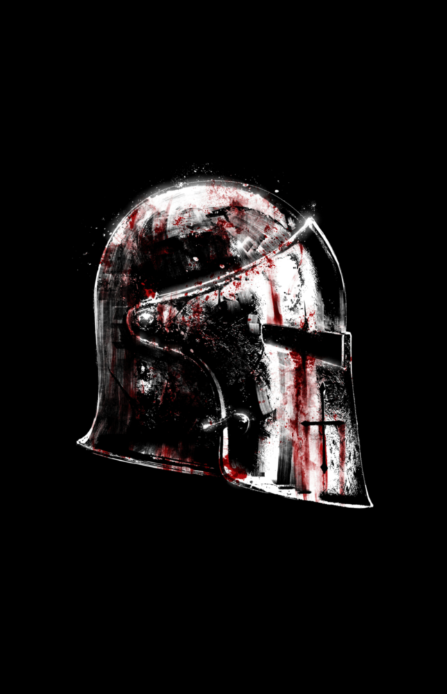 Warrior's Helmet Glass Wall Art