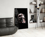 Heritage knight cinematic glass wall art in study reading nook