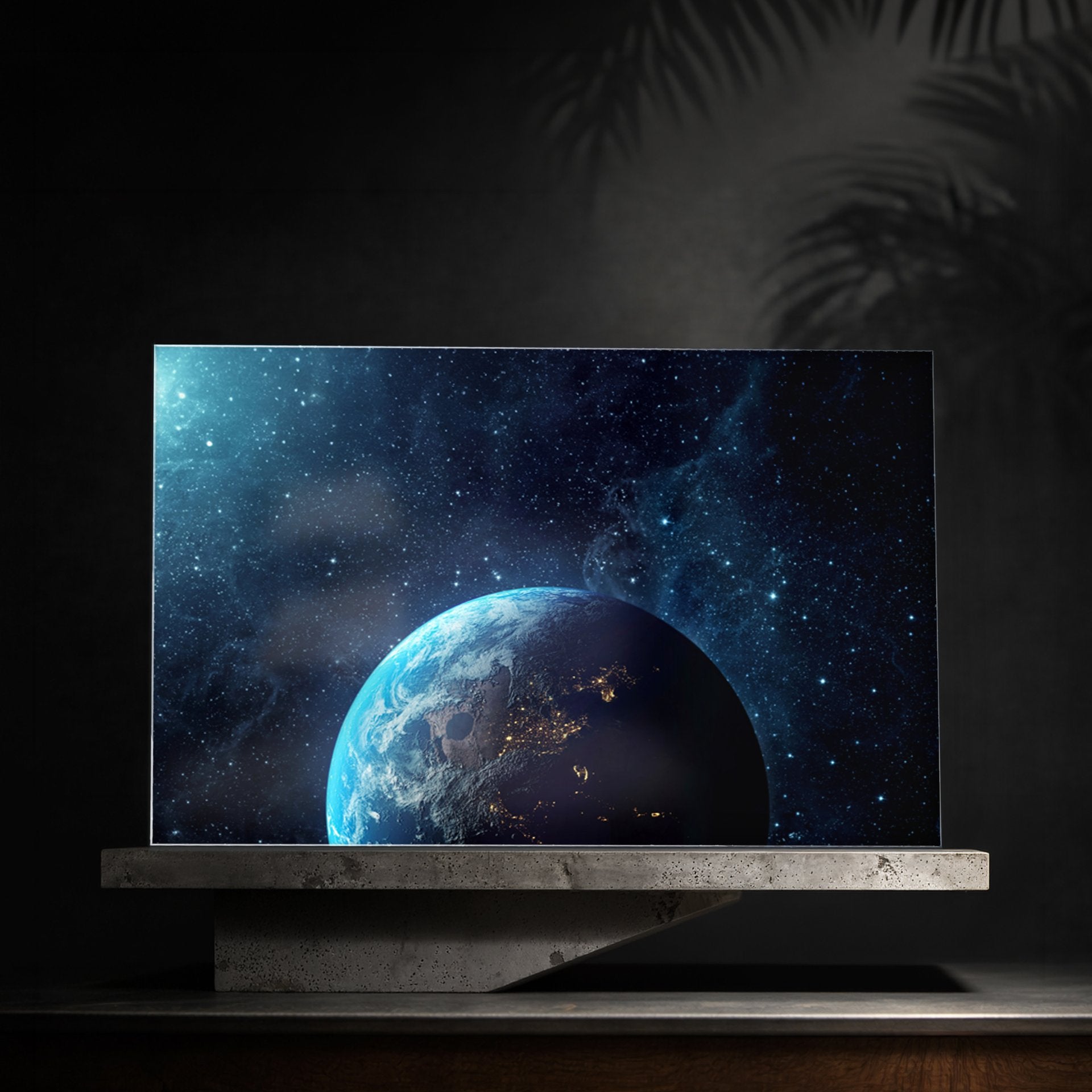 Earth City Lights Space Glass Wall Art - Cosmic Photography