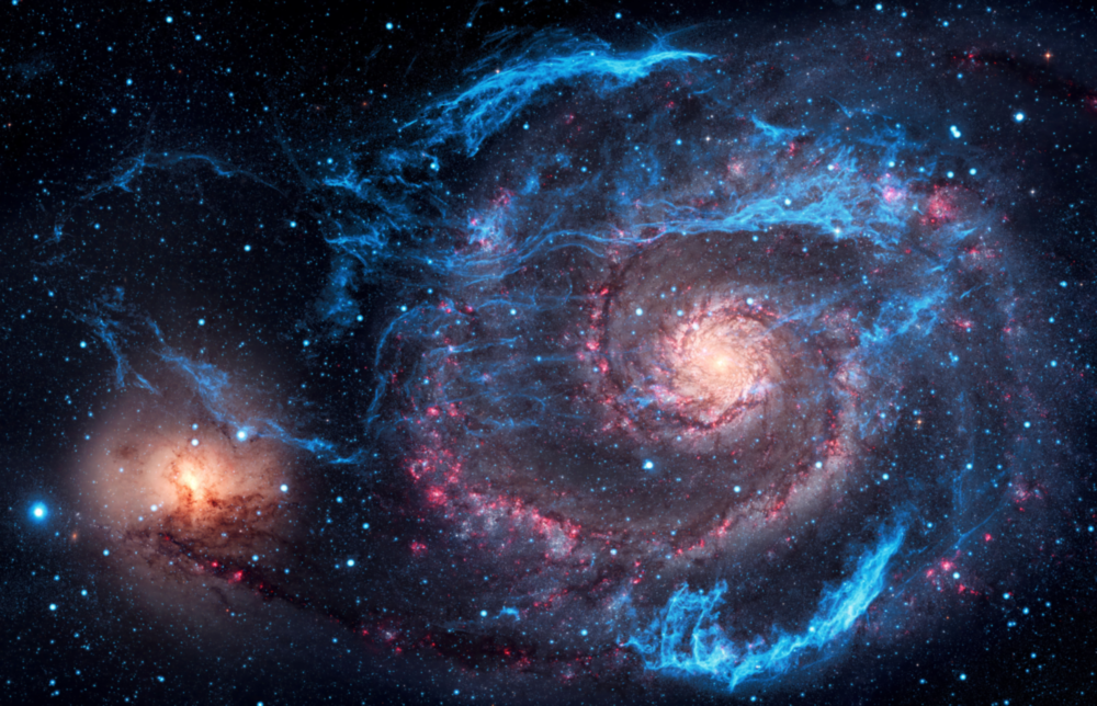 Galactic Nebula Glass Wall Art