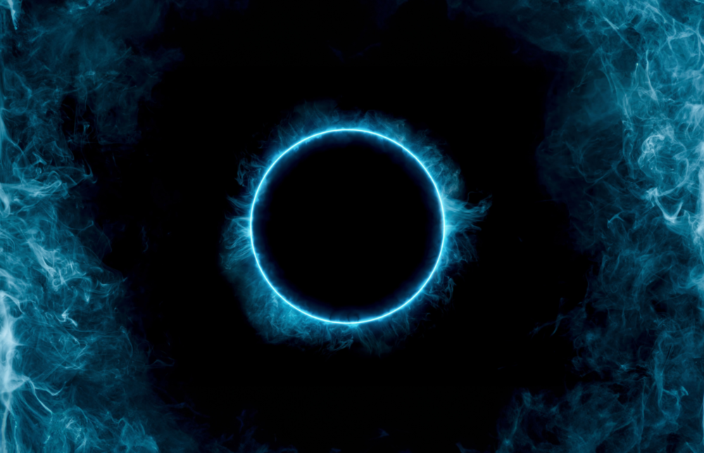Eclipse Blue Flame Glass Wall Art