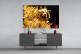 Crypto-trader poster cinematic glass wall art in modern home office