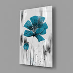 Scandinavian-modern flower glass wall art in creative office reading nook