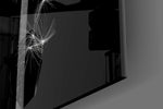 Macro dandelion seed-head cinematic glass wall art in wellness studio reception