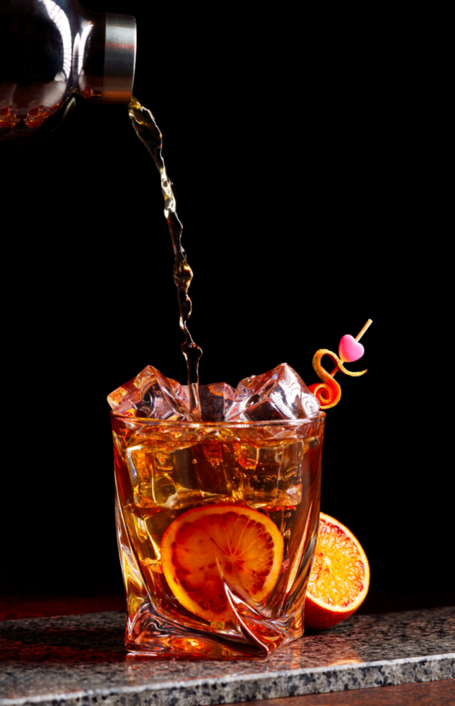 Elegant Cocktail Splash Glass Wall Art