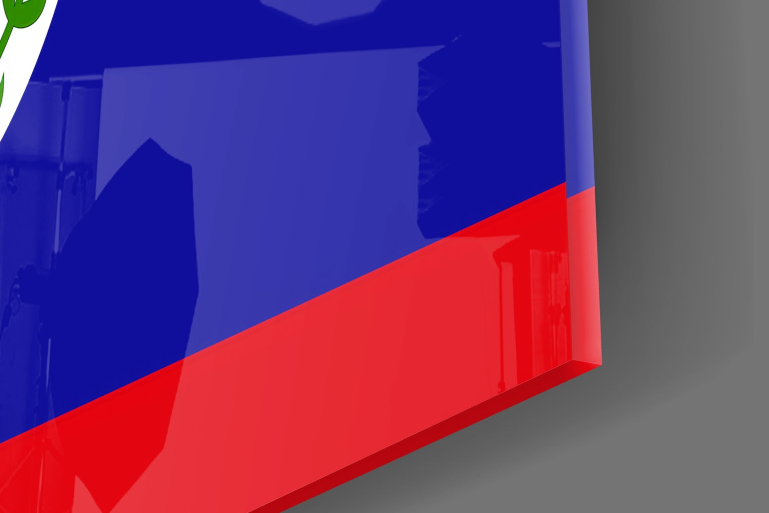 Flag of Belize Glass Wall Art.