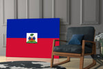 Caribbean civic cinematic glass wall art in boutique-hotel reception