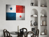 Istmo-pride cinematic glass wall art over modern dining sideboard