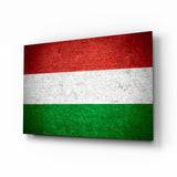 Flag of Hungary Glass Wall Art.
