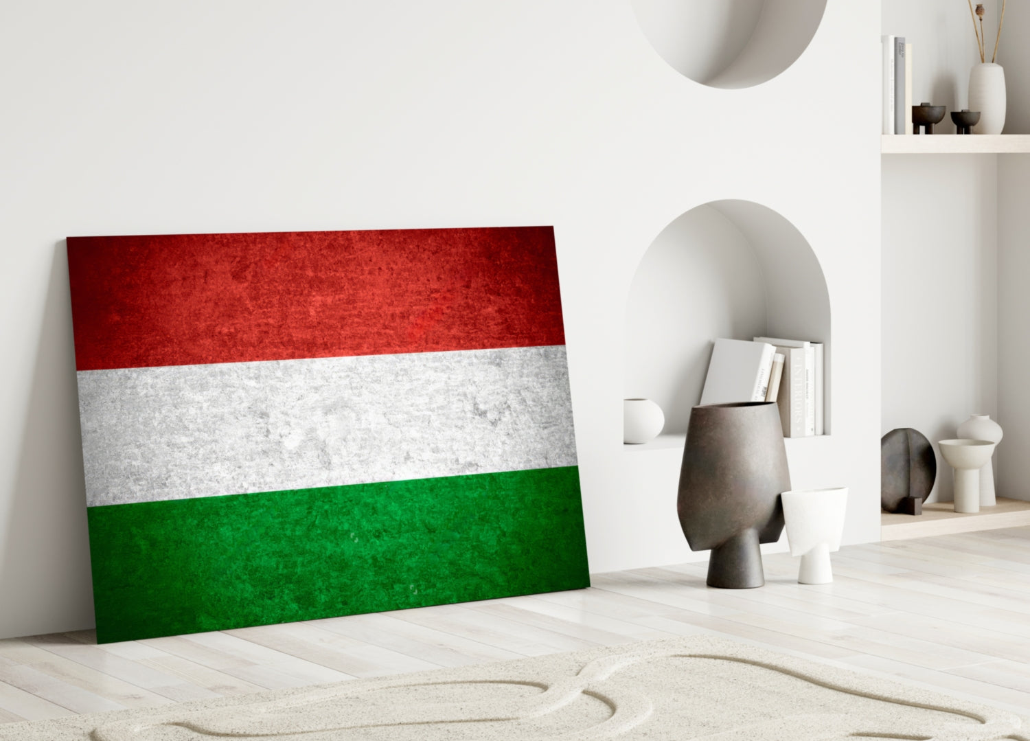 Flag of Hungary Glass Wall Art.