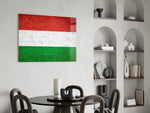 Magyar pride cinematic glass wall art over modern dining sideboard