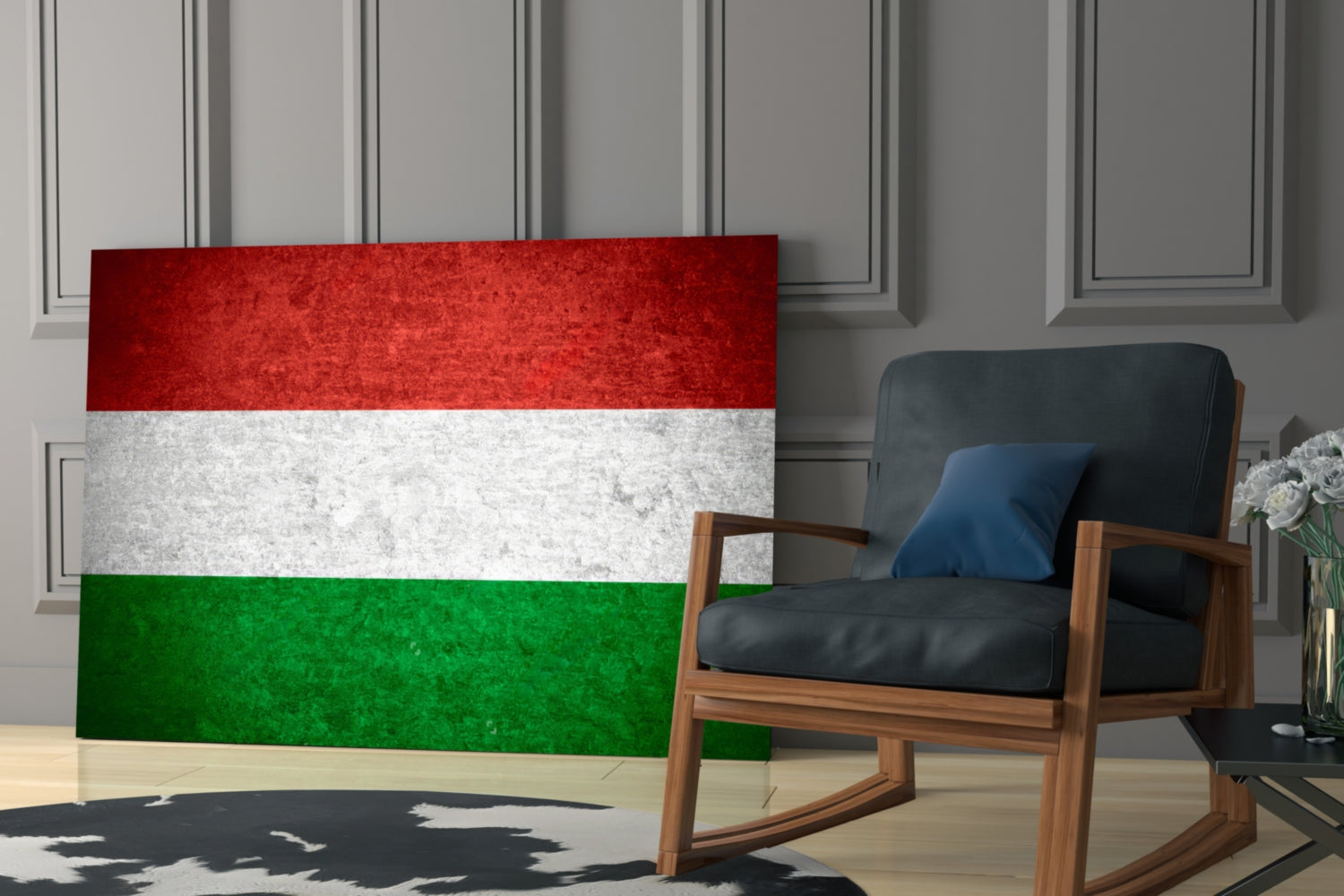 Flag of Hungary Glass Wall Art.