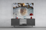 Concept-art cinematic glass wall art in heritage stairwell