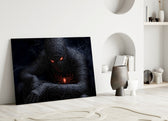 Hooded Spider-Man cinematic glass wall art over modern game-room console