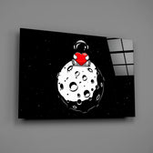 Romantic cosmic cinematic glass wall art in coaching wellness reception