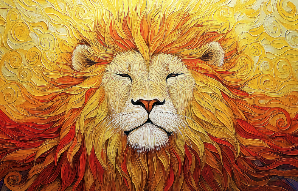Majestic Lion Art Glass Wall Art