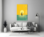 Pinterest-poster cinematic glass wall art in heritage stairwell