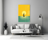 Pinterest-poster cinematic glass wall art in heritage stairwell