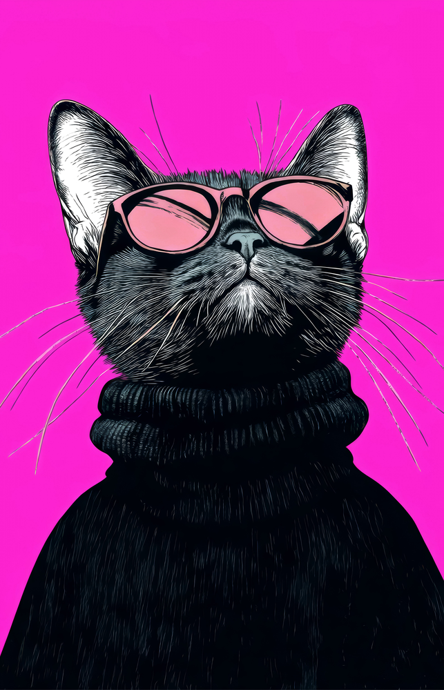 Feline Wall Decoration Glass Wall Art