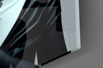 Three black cats muse cinematic glass wall art in creative-agency reception