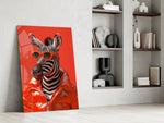 Editorial pop cinematic glass wall art in private library reading nook