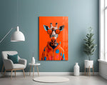 Streetwear-boutique cinematic glass wall art in retail entry