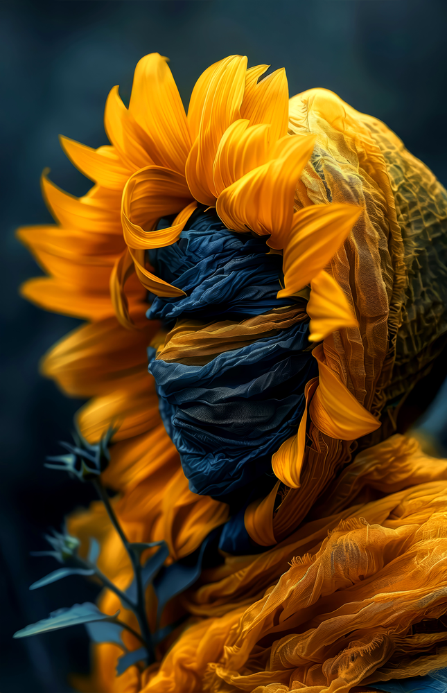 Eternal Sunflower Glass Wall Art