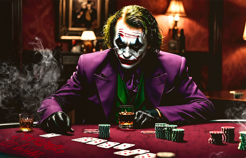 The Joker's Cards Glass Wall Art