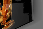 Mario question-block cinematic glass wall art in teen Nintendo-fan bedroom