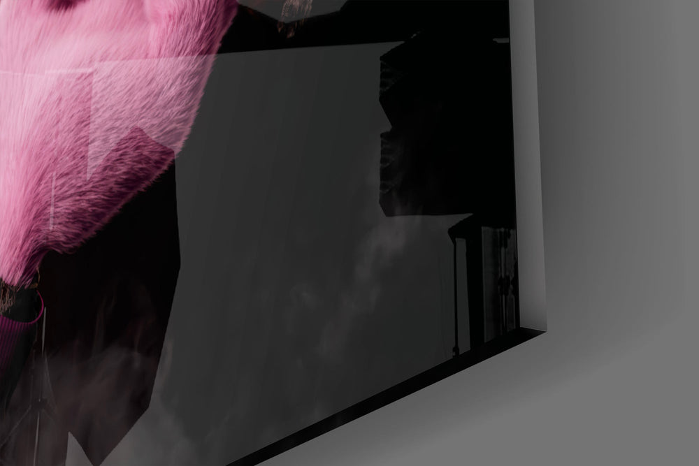 Pink Panther parody cinematic glass wall art in creative-agency reception