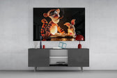 Disney luxury humor cinematic glass wall art in entertainment den