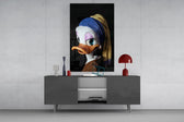 Disney art history cinematic glass wall art in light-filled atelier