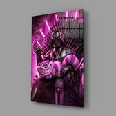 Sci-fi fantasy pop cinematic glass wall art in teen sci-fi-fan bedroom