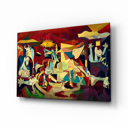 Abstract Expressionist Glass Wall Art
