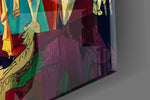 Anti-war Picasso cinematic glass wall art in private library