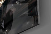 Joker and Batman duality cinematic glass wall art in creative-agency reception