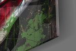 Joaquin Joker morph cinematic glass wall art in creative-agency reception