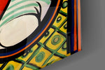 Picasso 1932 reproduction cinematic glass wall art in private library