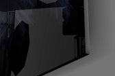 Patriotic eagle cinematic glass wall art in corporate boardroom