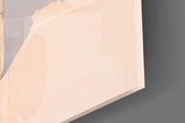 Daisy-and-shadow still-life cinematic glass wall art in feminine-luxe boudoir