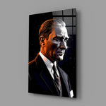 Cumhuriyet pride cinematic glass wall art in Turkish embassy lobby
