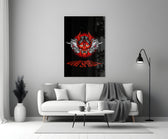 Oni-Spirit poster cinematic glass wall art in heritage stairwell