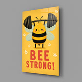 Kawaii motivational nursery cinematic glass wall art in daycare reception