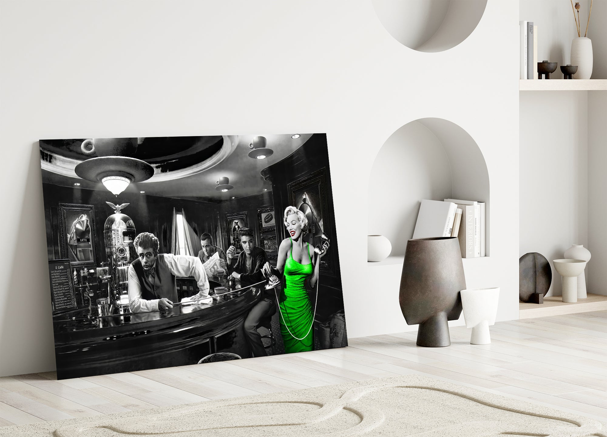 Hollywood Legends Noir Glass Wall Art